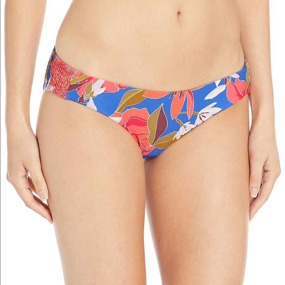 Billabong Blue Floral Full Coverage Bikini Bottom